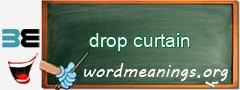 WordMeaning blackboard for drop curtain